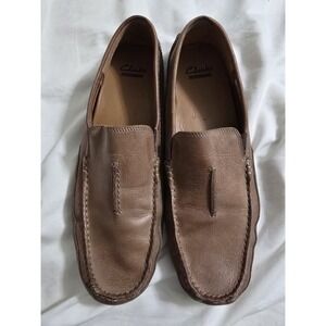 Clarks Slip-Ons Tan Leather, Men's‎ 11.5
